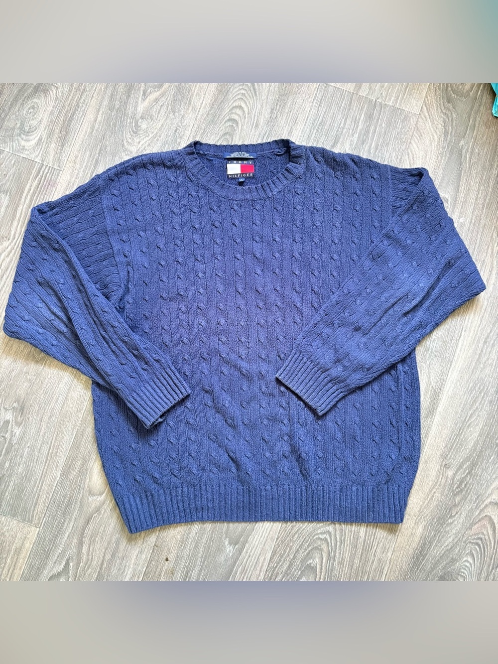 Vintage Tommy Hilfiger cotton cable knit sweater